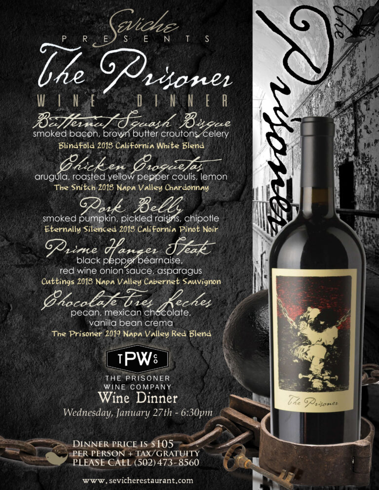 The Prisoner Wine Dinner Seviche